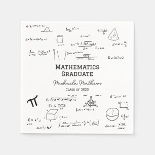 Servilleta De Papel Clase de graduación de matemáticas blancas