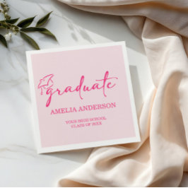 Servilleta De Papel Clase de graduación moderna rosa de 2026