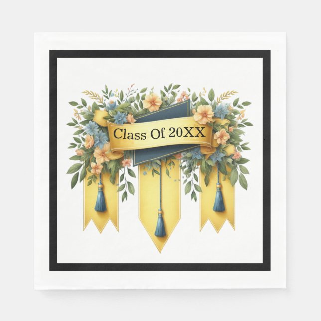 Servilleta De Papel Clase De Graduación Personalizada (Anverso)
