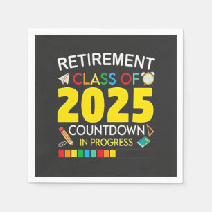 Servilleta De Papel Clase de Jubilación de 2025 Cuenta regresiva en pr