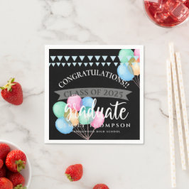 Servilleta De Papel Clase de la fiesta de graduación en globo de la ce