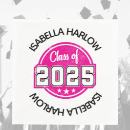 Servilleta De Papel Clase de nombre de graduado rosado 2025
