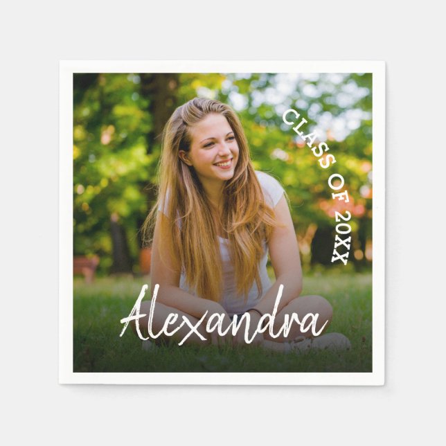 Servilleta De Papel Clase del Partido de Graduación Fotográfica 2025 (Anverso)