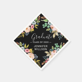 Servilleta De Papel Clase floral de acuarela moderna del Partido de Gr