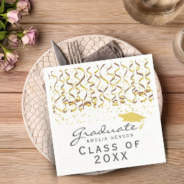 Servilleta De Papel Clase Gold Confetti de 2022 Graduación