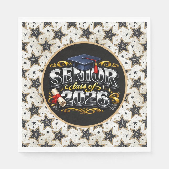 Servilleta De Papel Clase Graduada Superior 2026 (Anverso)