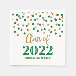 Servilleta De Papel Clase Green Gold Confetti de 2022
