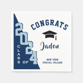 Servilleta De Papel Clase moderna del Partido de Graduación Gris de la