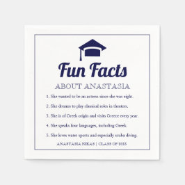 Servilleta De Papel Clase Navy blue Fun Facts de 2022