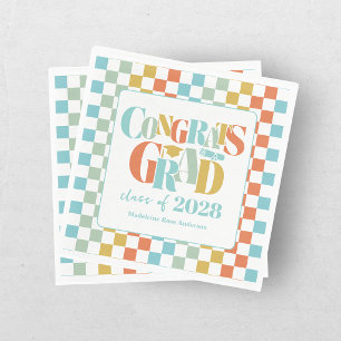 Servilleta De Papel Clase Retro de Graduación Felicidades