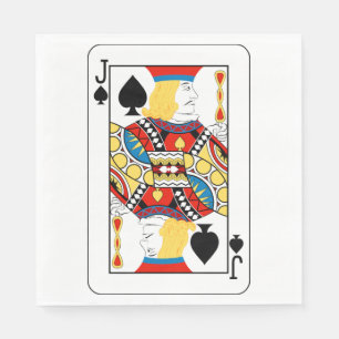 Servilleta De Papel Clásica carta de póquer Jack de Picas