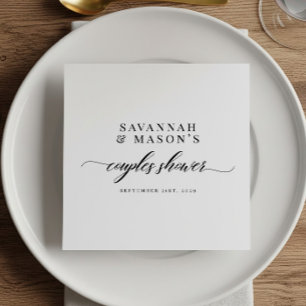 Servilleta De Papel Clásica Elegante Escritura para Despedida de Solte