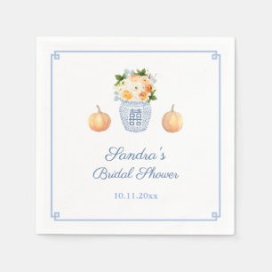 Servilleta De Papel Clásica fiesta de ducha nupcial de flores de otoño