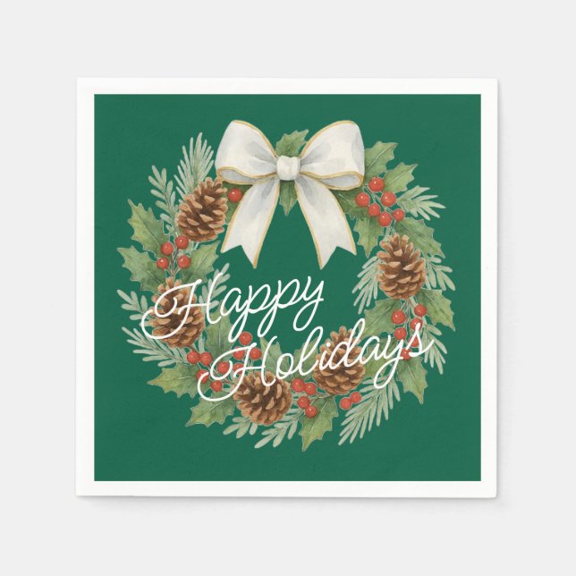 Servilleta De Papel Clásica Guerra de Diciembre con vacaciones en arco (Anverso)