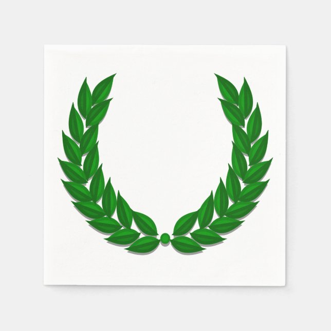Servilleta De Papel Clásica Laurel Wreath Napkin (Anverso)