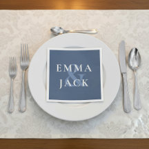 Clásico Blue Elegant Serif Font ampersand moderno