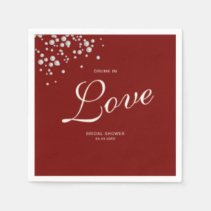 Servilleta De Papel Clásico Burgundy Pearl Borracho de Amor Despedida