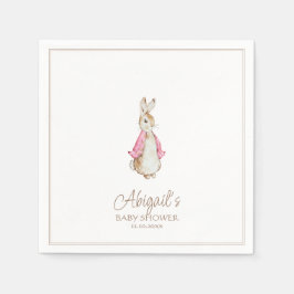 Servilleta De Papel Clásico Conejo Rosa Chica Baby Shower