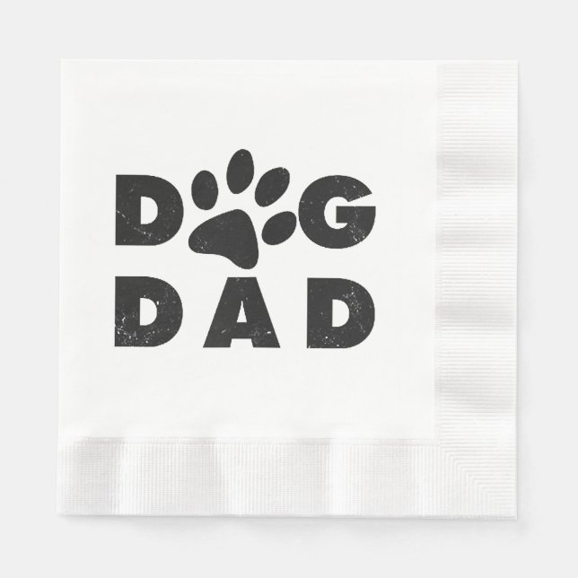 Servilleta De Papel Clásico de Dog Dad (Anverso)