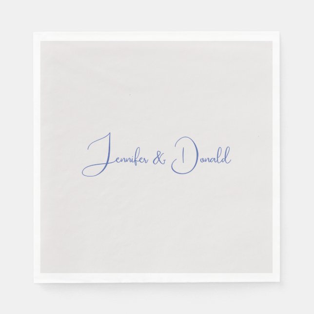 Servilleta De Papel Clásico de moda guión clásico simple personal (Anverso)