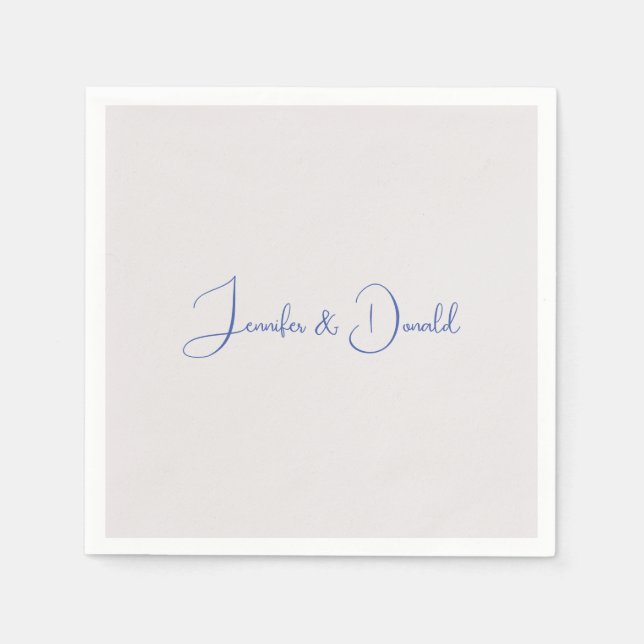 Servilleta De Papel Clásico de moda guión clásico simple personal (Anverso)