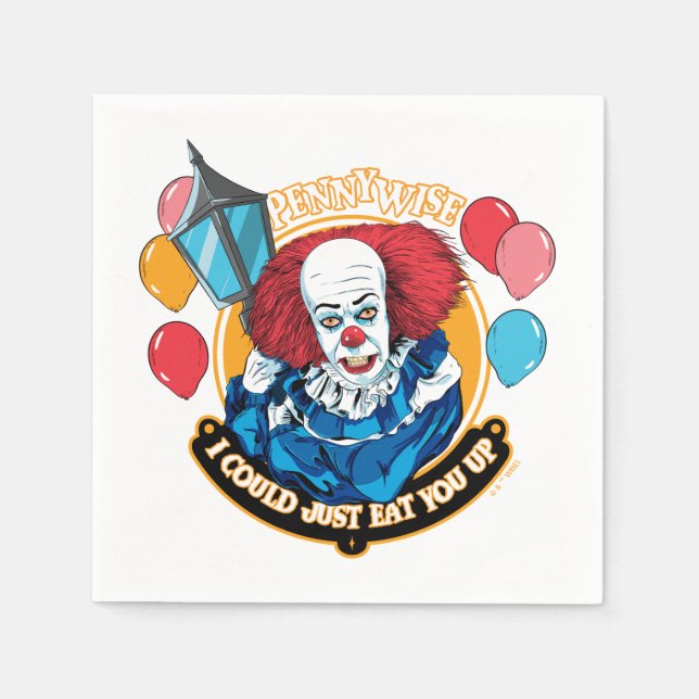 Servilleta De Papel Clásico De Pennywise - Podría Comerte. (Anverso)