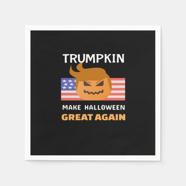 Servilleta De Papel Clásico de Trumpkin de Halloween (Anverso)