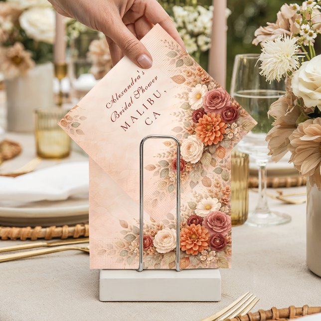 Servilleta De Papel Clásico Desfile Nupcial de Flor de Otoño (Subido por el creador)