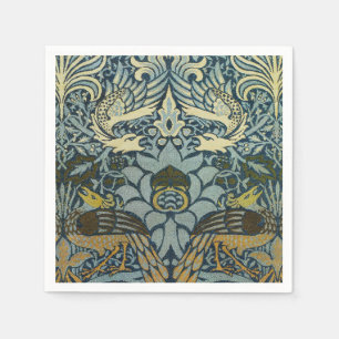 Servilleta De Papel Clásico Dragón Pavo Real William Morris