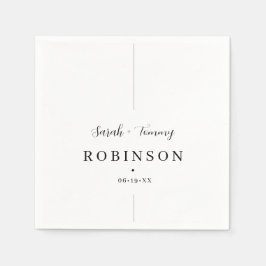 Servilleta De Papel Clásico elegante con Boda de rayas