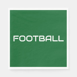 Servilleta De Papel Clásico FOOTBALL Texto Negrita Fondo Verde