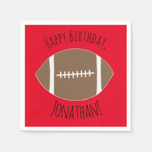 Servilleta De Papel Clásico Fútbol Simple Feliz cumpleaños