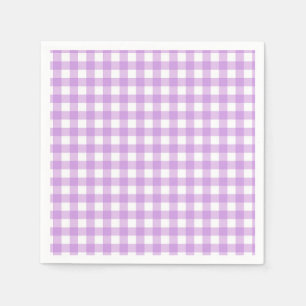 Servilleta De Papel Clásico Gingham Check Plaid Pattern Lilac