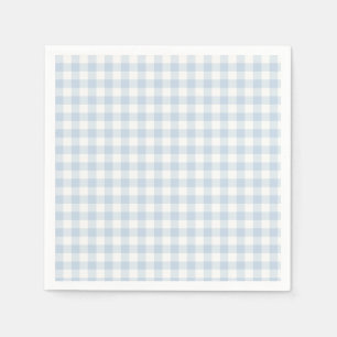 Servilleta De Papel Clásico Gingham de Otoño Temprano Azul Polvorien