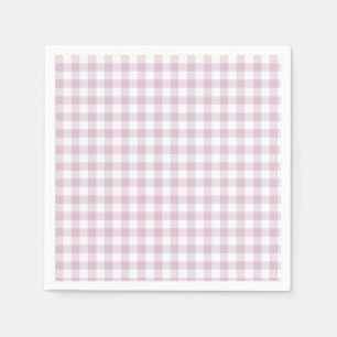 Servilleta De Papel Clásico Gingham de Otoño Temprano Lila Cálido