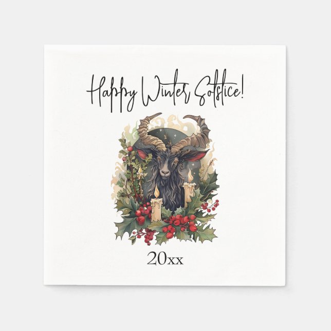 Servilleta De Papel Clásico Goat Yule (Anverso)