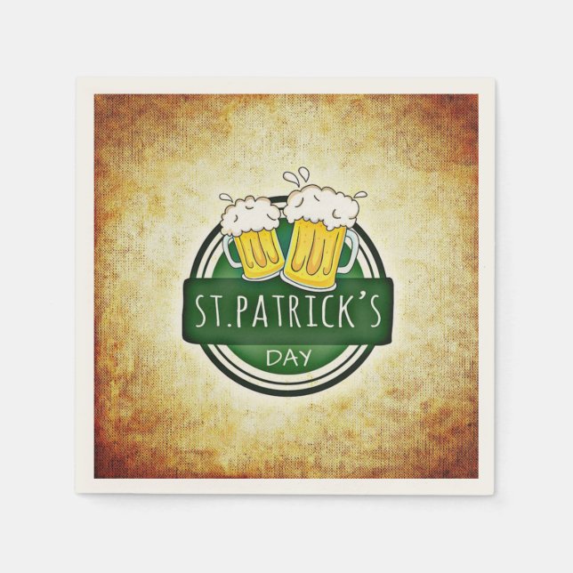 Servilleta De Papel Clásico irlandés, Día de San Patricio (Anverso)