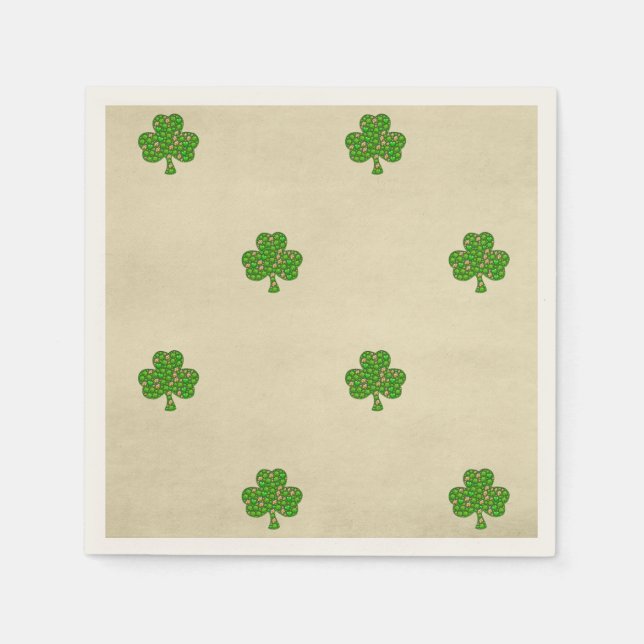 Servilleta De Papel Clásico irlandés Lucky Shamrock St. (Anverso)