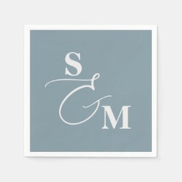 Servilleta De Papel Clásico Monograma Moderno Símbolo de Ampersand de