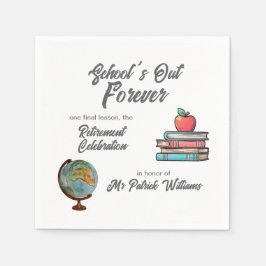 Servilleta De Papel Clásico nostálgico de retiro de profesores