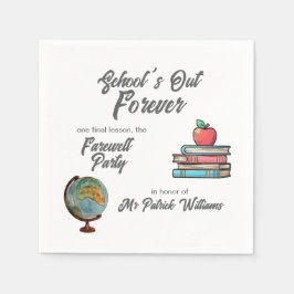 Servilleta De Papel Clásico nostálgico de retiro de profesores