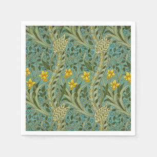 Servilleta De Papel Clásico patrón floral de narciso de William Morris