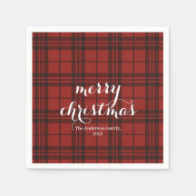 Clásico Plaid Feliz Navidad Festivo -
