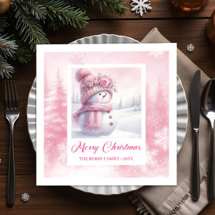 Servilleta De Papel Clásico regalo de Navidad para niños Pinkmas Bosqu