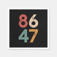 Clásico Vintage Estilo 80s 86 47 Anti Trump 