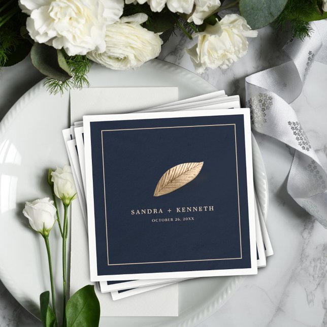 Servilleta De Papel Clásico y elegante Boda I azul oscuro (Subido por el creador)