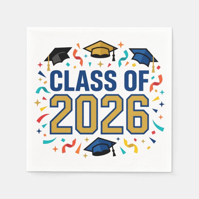 Servilleta De Papel Class of 2026 Party (Anverso)