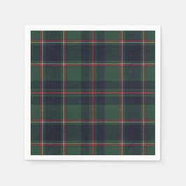 Servilleta De Papel Classic Dark Blue Red Green Plaid Pattern
