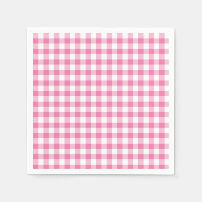 Servilleta De Papel Classic Gingham Fuchsia (Anverso)