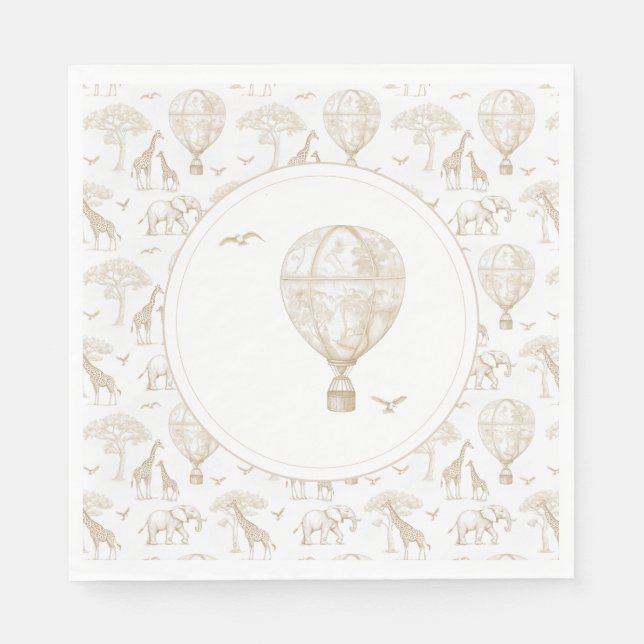 Servilleta De Papel Classic Little Wild One Baby Shower Toile (Anverso)